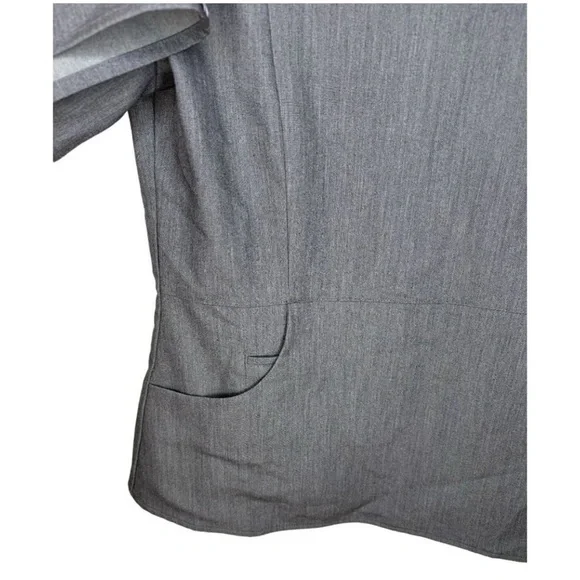 Figs Gray V-Neck Scrub Top - Picture 3 of 5